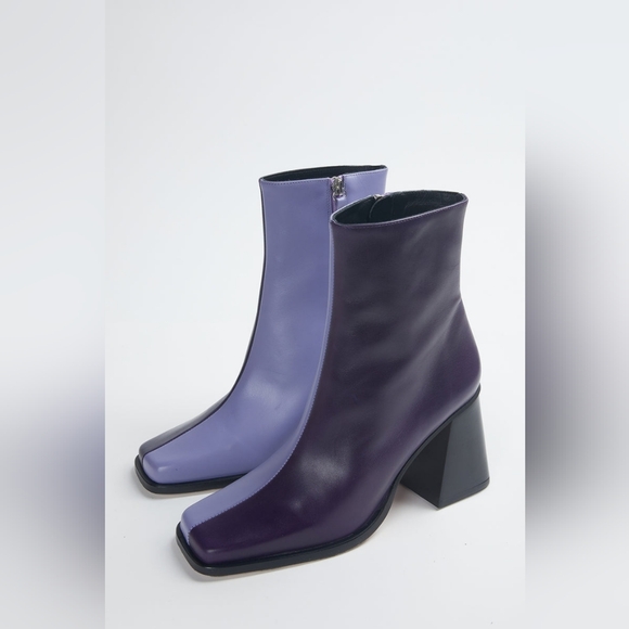Alohas Purple/Lavendar Two Tone Ankle Boots - Picture 2 of 8